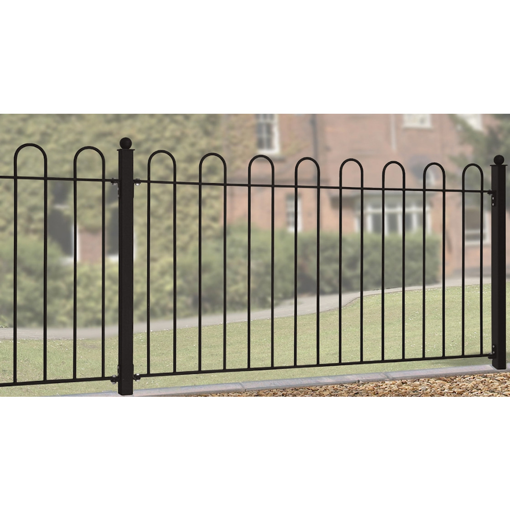 Court Hoop Top Metal Fence Fencing Panel Tafs Garden Co Telford Shropshire Court Hoop Top Metal Fence Fencing Panel Tafs Garden Co Telford Shropshire