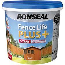 ronseal fence life plus harvest gold paint