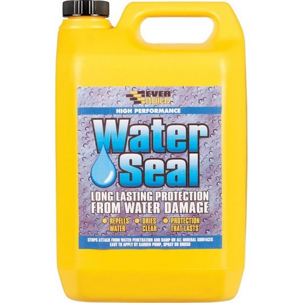 Waterseal is a high performance transparent water repellent specially formulated to prevent water penetration on all mineral substrates such as brick, stone, concrete, pebble dashed and rendering. Waterseal does not contain solvents harmful to the user or the environment and is non-flammable.