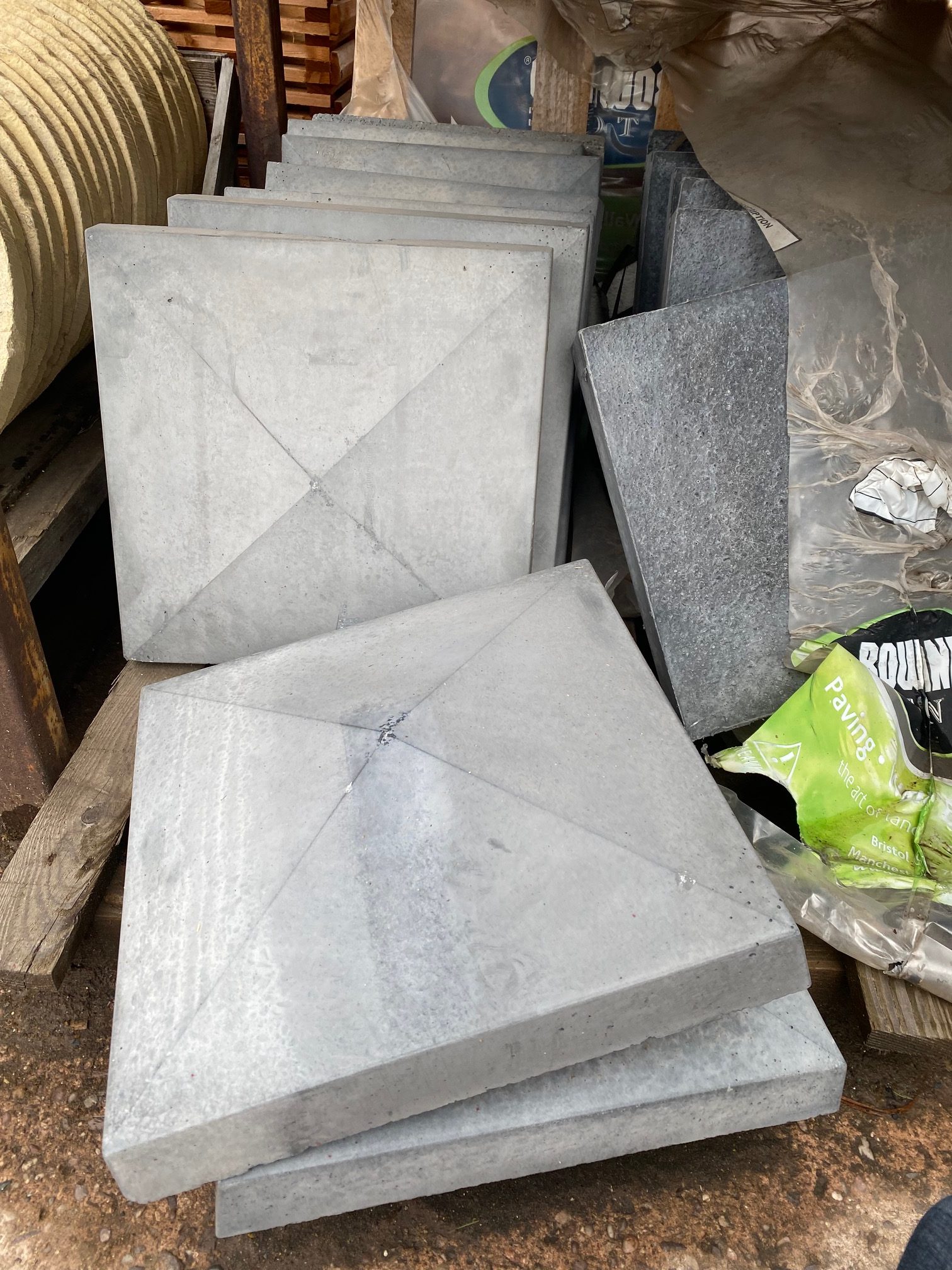 Pier Caps 380mm Slate Grey TAFS Garden Co. Telford Shropshire