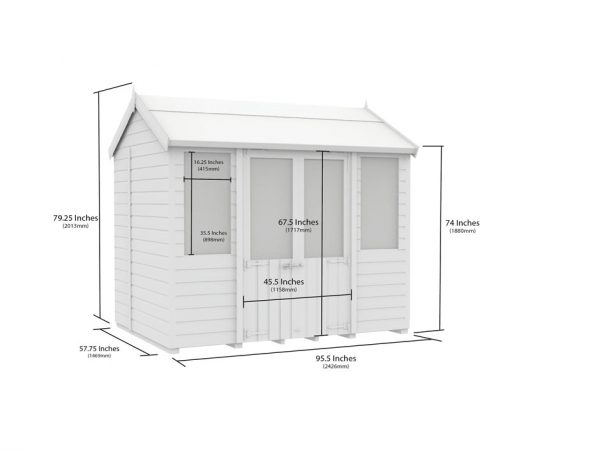 5ft x 8ft Apex Summer House - Image 2