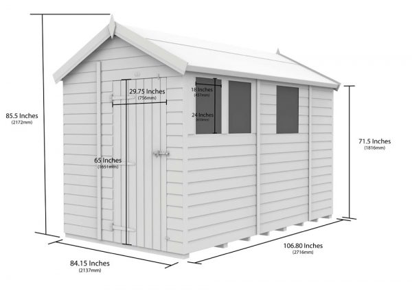 7ft x 9ft Apex Shed - Image 5