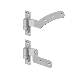 GM CURVE RAIL HINGE-HAND L/H | 12" 300MM GALV
