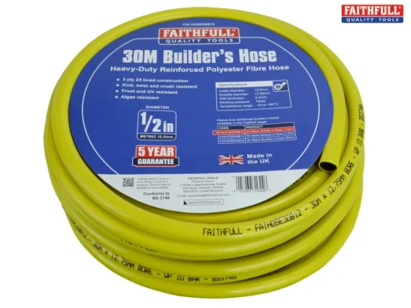 Faithfull Reinforced Builders Hose 30m