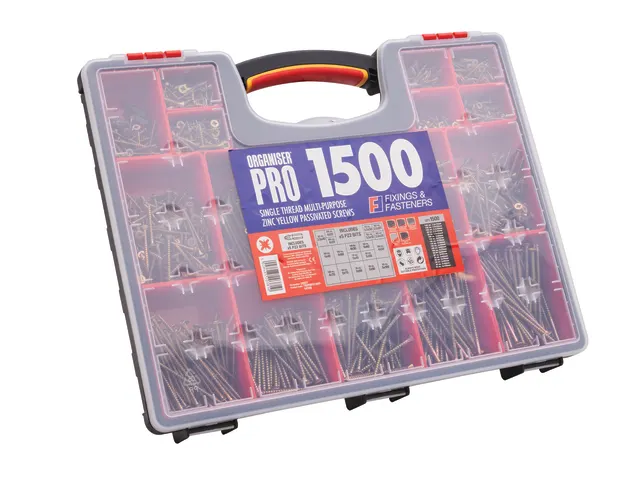Forgefix 1500 Piece Screw Organiser